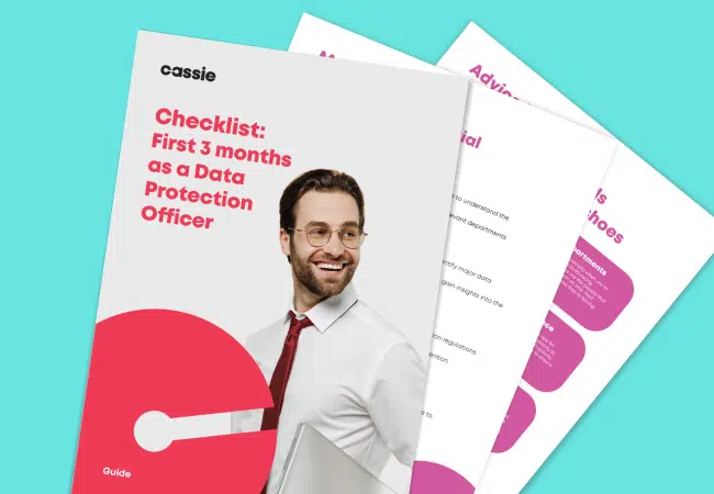 Checklist First three months as a Data Protection Officer