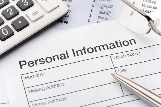 Personal information CCPA